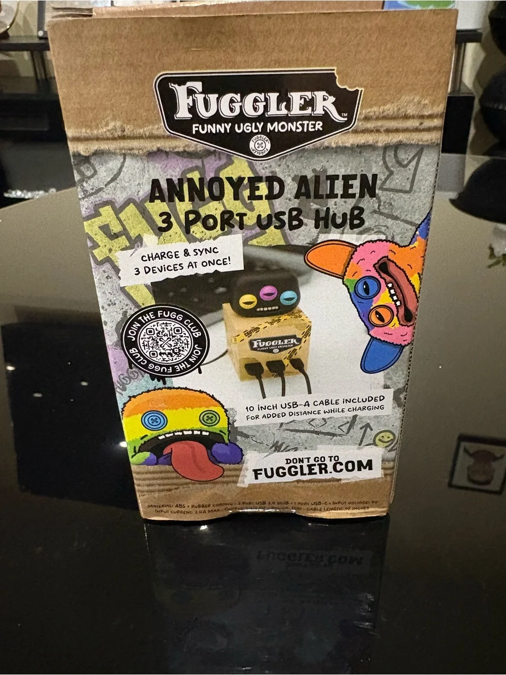 Fuggler Annoyed Alien Yellow 3-Port USB Hub